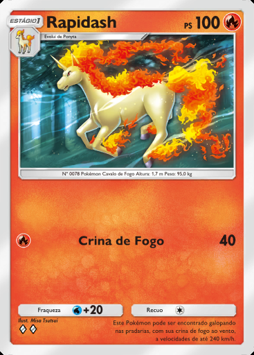Rapidash #043 · Dominação Genética (A1)