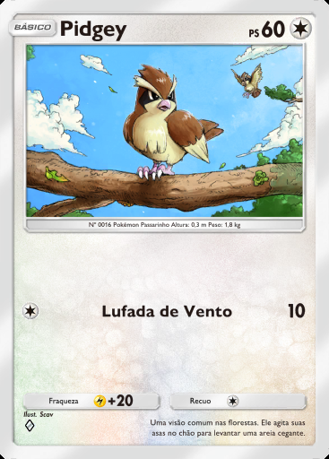 Pidgey #186 · Dominação Genética (A1)