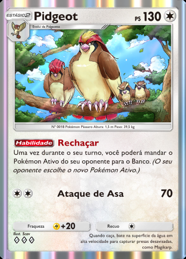 Pidgeot #188 · Dominação Genética (A1)