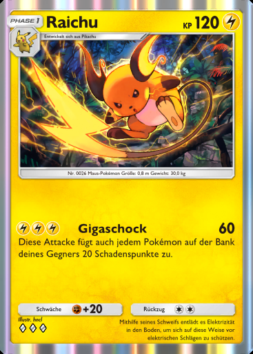 Raichu #026 · Mysteriöse Insel (A1a)