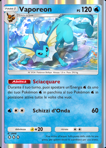 Vaporeon #019 · L'Isola Misteriosa (A1a)