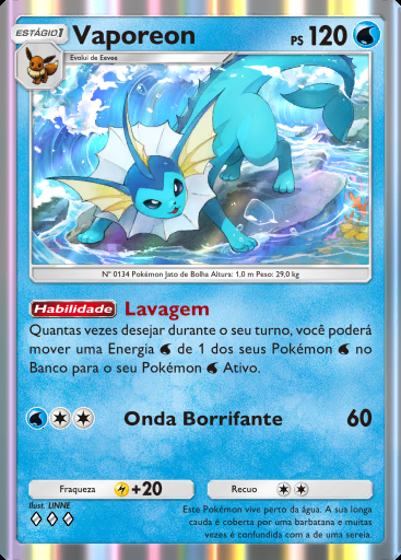 Vaporeon #019 · Ilha Mítica (A1a)