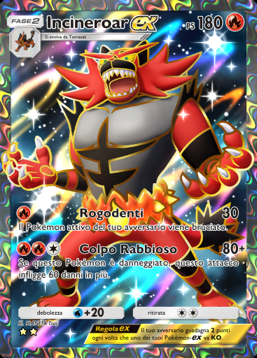 Incineroar-ex #182 · Guardiani Astrali (A3)