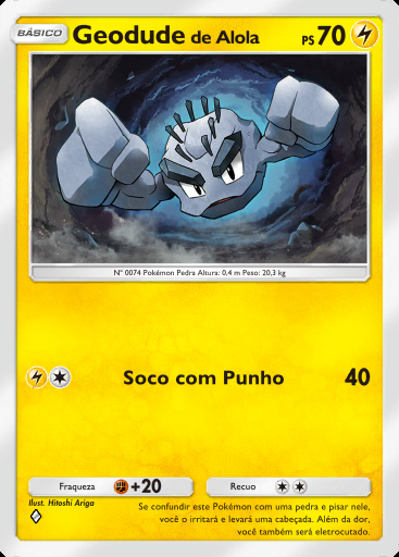 Geodude de Alola #059 · Guardiões Celestiais (A3)