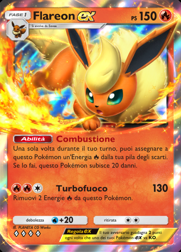 Flareon-ex #009 · Il Bosco di Eevee (A3b)