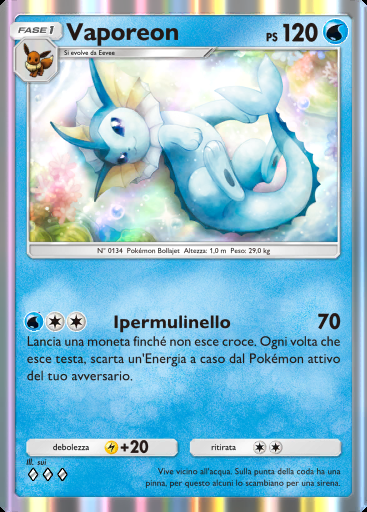 Vaporeon #016 · Il Bosco di Eevee (A3b)