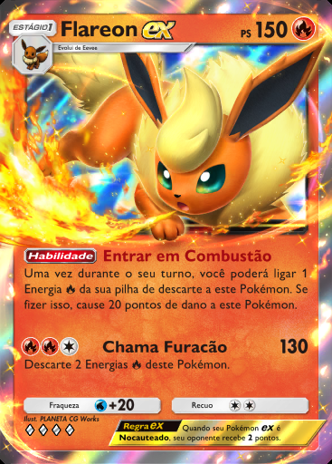 Flareon ex #009 · Bosque dos Eevee (A3b)