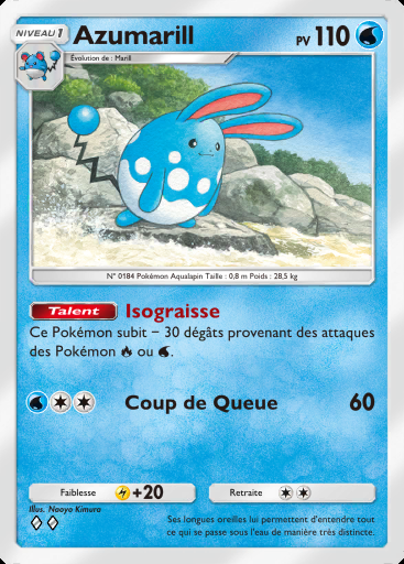 Azumarill #050 · Sagesse entre Ciel et Mer (A4)