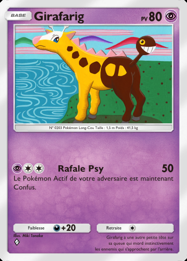 Girafarig #087 · Sagesse entre Ciel et Mer (A4)