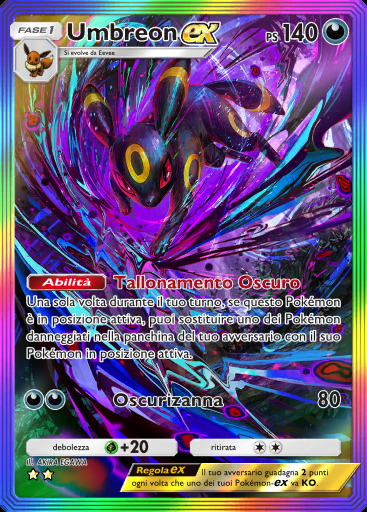Umbreon-ex #208 · La Via del Cielo e del Mare (A4)