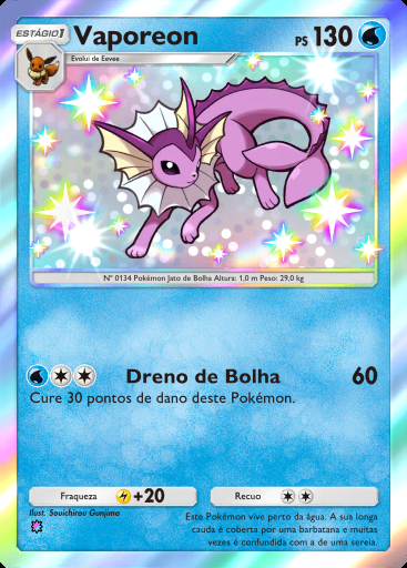 Vaporeon #216 · Sabedoria dos Céus e Mares (A4)