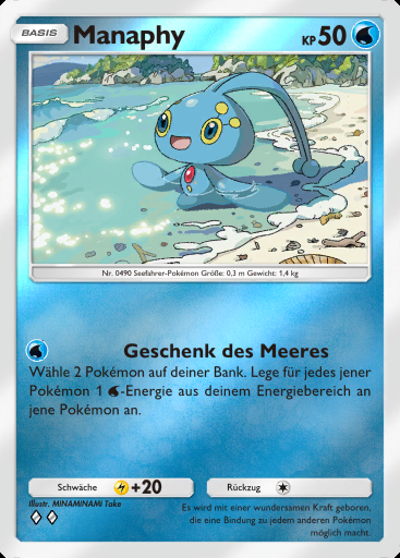 Manaphy #109 · Deluxepack-ex (A4b)