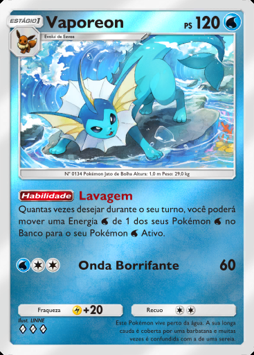 Vaporeon #100 · Pacote Deluxe ex (A4b)