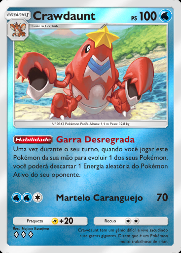 Crawdaunt #105 · Pacote Deluxe ex (A4b)