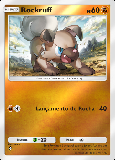 Rockruff #221 · Pacote Deluxe ex (A4b)