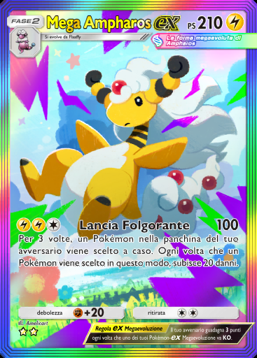 Mega Ampharos-ex #277 · Mega Ascesa (B1)