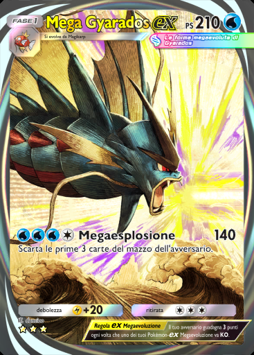 Mega Gyarados-ex #285 · Mega Ascesa (B1)
