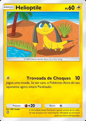 Helioptile #028 · Chama Carmesim (B1a)