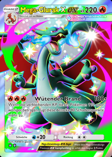 Mega-Glurak X-ex #111 · Mega-Schillern (B2b)