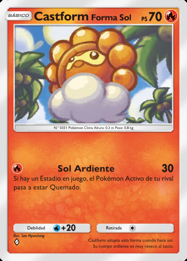 Castform Forma Sol