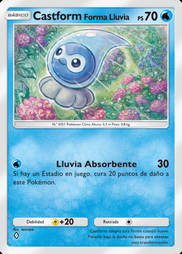 Castform Forma Lluvia