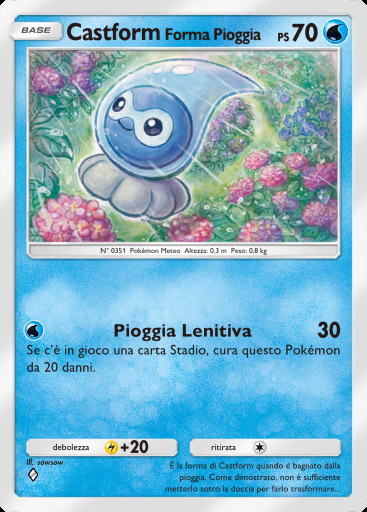 Castform Forma Pioggia #040 · Aura Pulsante (B3)