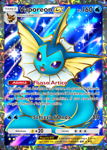 Vaporeon-ex #182 · Aura Pulsante (B3)