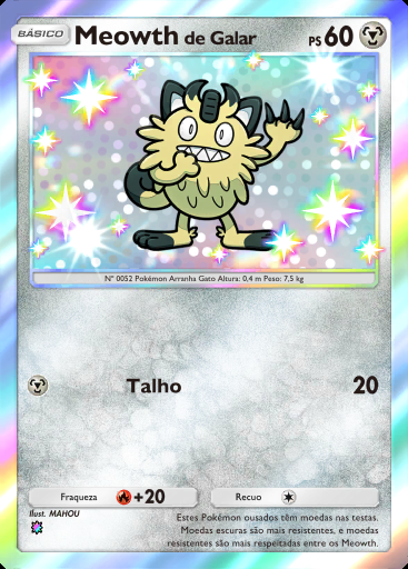 Meowth de Galar #218 · Mestre dos Céus (B4)