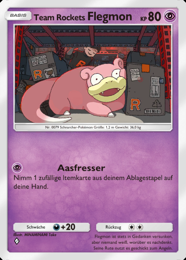 Team Rockets Flegmon #025 · Team Rockets Pläne (B4a)