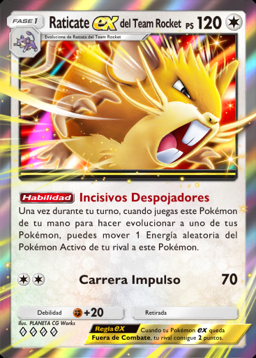 Raticate ex del Team Rocket