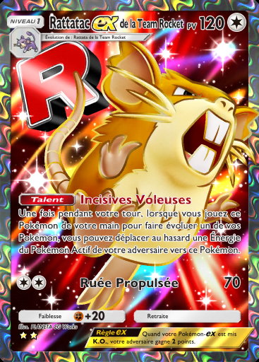 Rattatac-ex de la Team Rocket #084 · L'Ambition de la Team Rocket (B4a)
