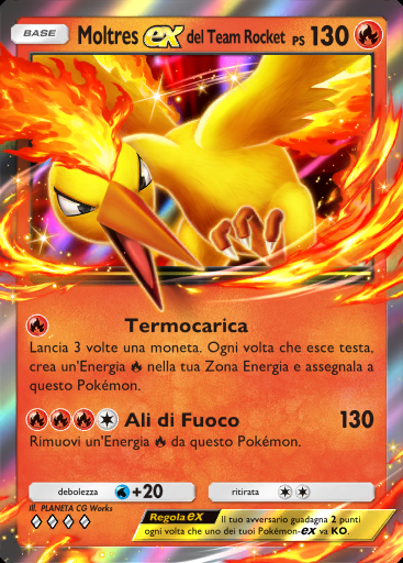 Moltres-ex del Team Rocket #007 · I Loschi Piani del Team Rocket (B4a)