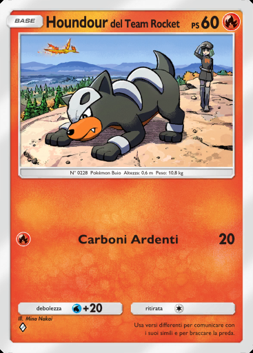 Houndour del Team Rocket #008 · I Loschi Piani del Team Rocket (B4a)