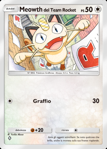 Meowth del Team Rocket #060 · I Loschi Piani del Team Rocket (B4a)