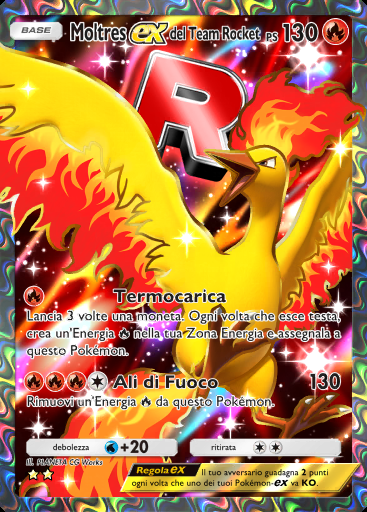 Moltres-ex del Team Rocket #079 · I Loschi Piani del Team Rocket (B4a)