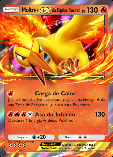 Moltres ex da Equipe Rocket #007 · Ambições da Equipe Rocket (B4a)