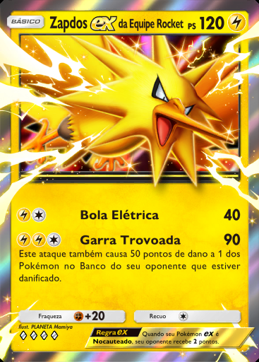 Zapdos ex da Equipe Rocket #021 · Ambições da Equipe Rocket (B4a)