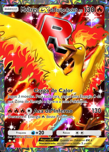 Moltres ex da Equipe Rocket #079 · Ambições da Equipe Rocket (B4a)