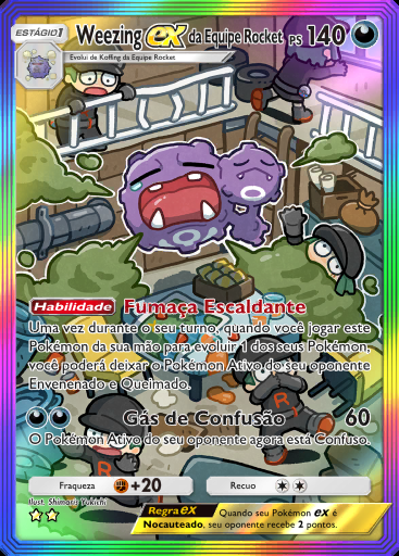 Weezing ex da Equipe Rocket #092 · Ambições da Equipe Rocket (B4a)