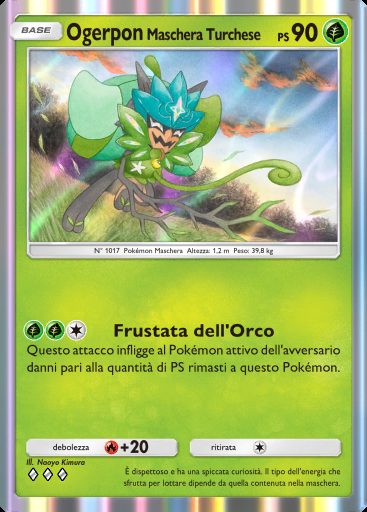 Ogerpon Maschera Turchese #027 · Busta Deluxe Mega (B4b)
