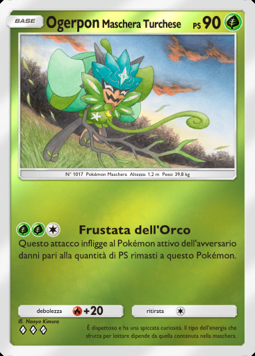 Ogerpon Maschera Turchese #257 · Busta Deluxe Mega (B4b)
