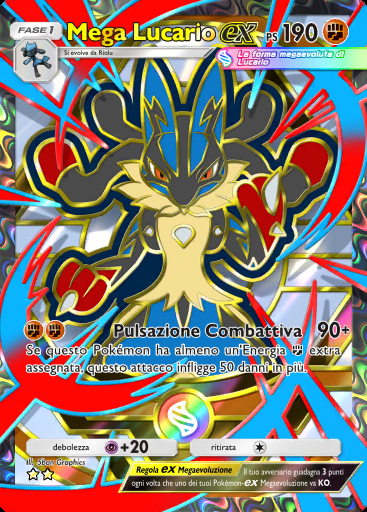 Mega Lucario-ex #418 · Busta Deluxe Mega (B4b)