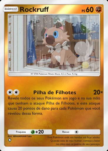Rockruff #322 · Pacote Deluxe Mega (B4b)