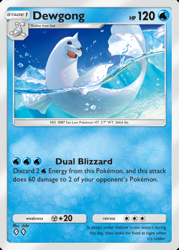 Dewgong #033 · Dual Fusion (C1)