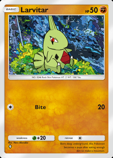 Larvitar #075 · Dual Fusion (C1)