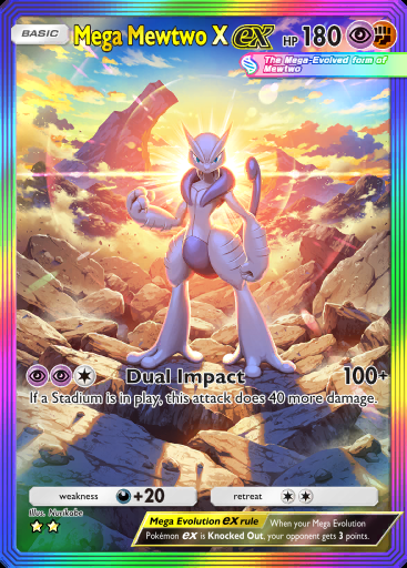 Mega Mewtwo X ex #175 · Dual Fusion (C1)
