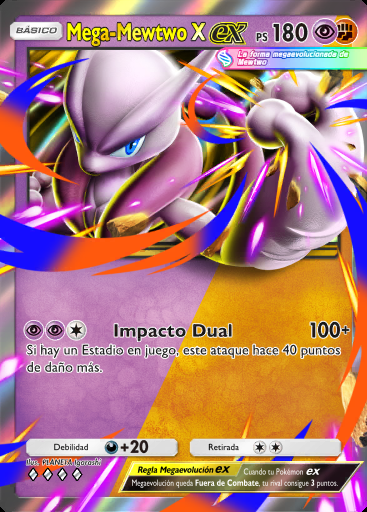 Mega-Mewtwo X ex #056 · Fusión Dual (C1)